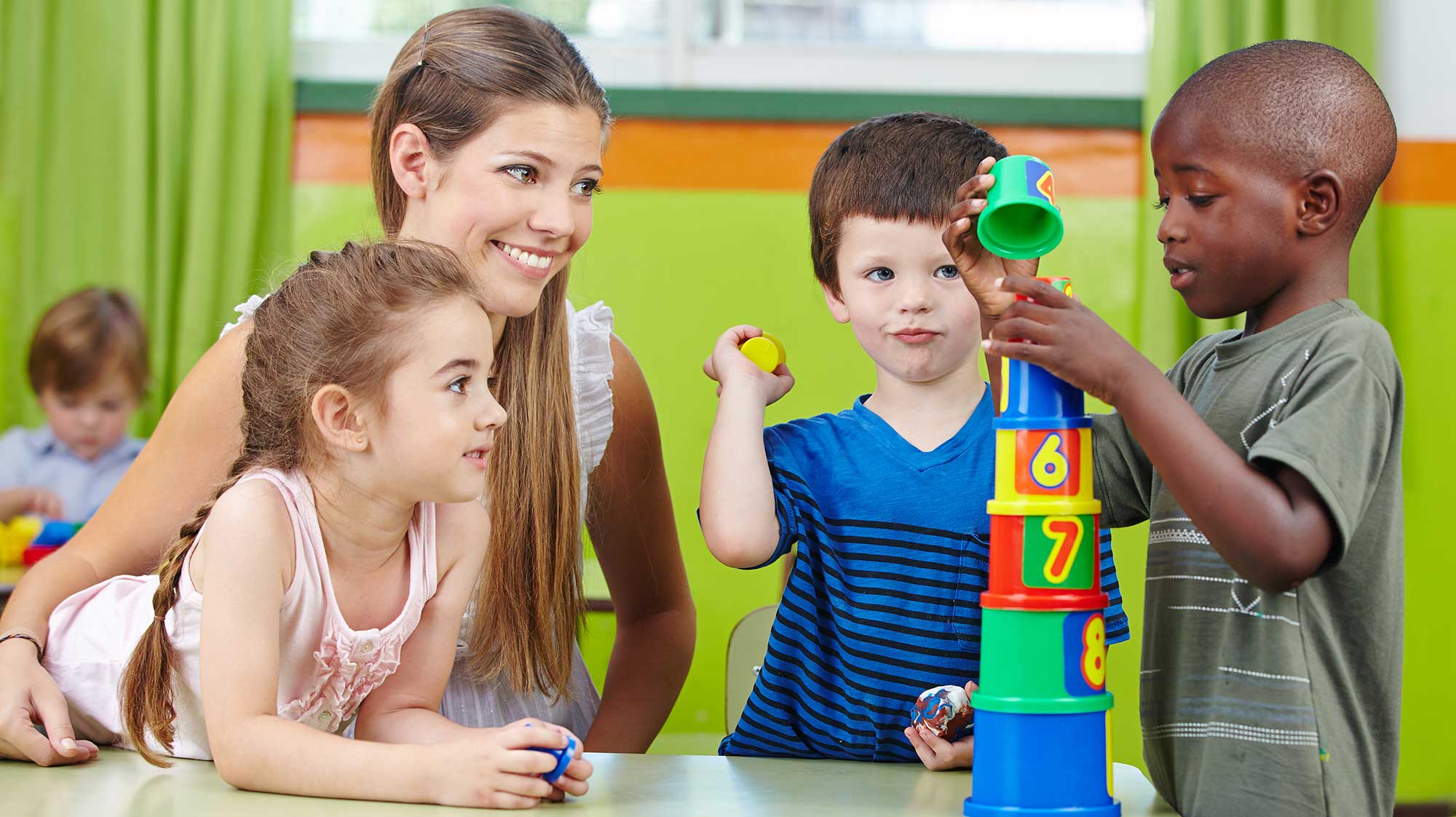 Children playing indoors