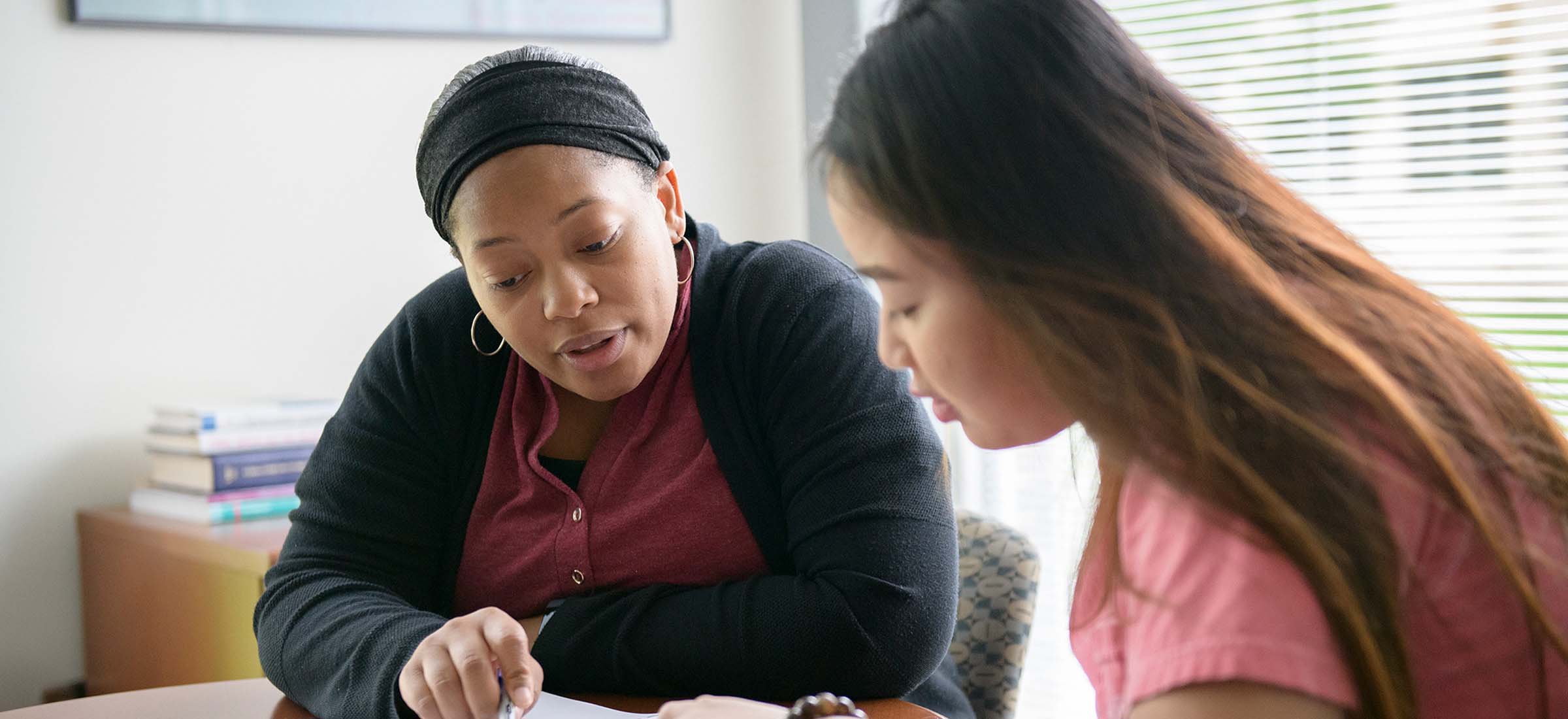 Student with Financial Aid Advisor