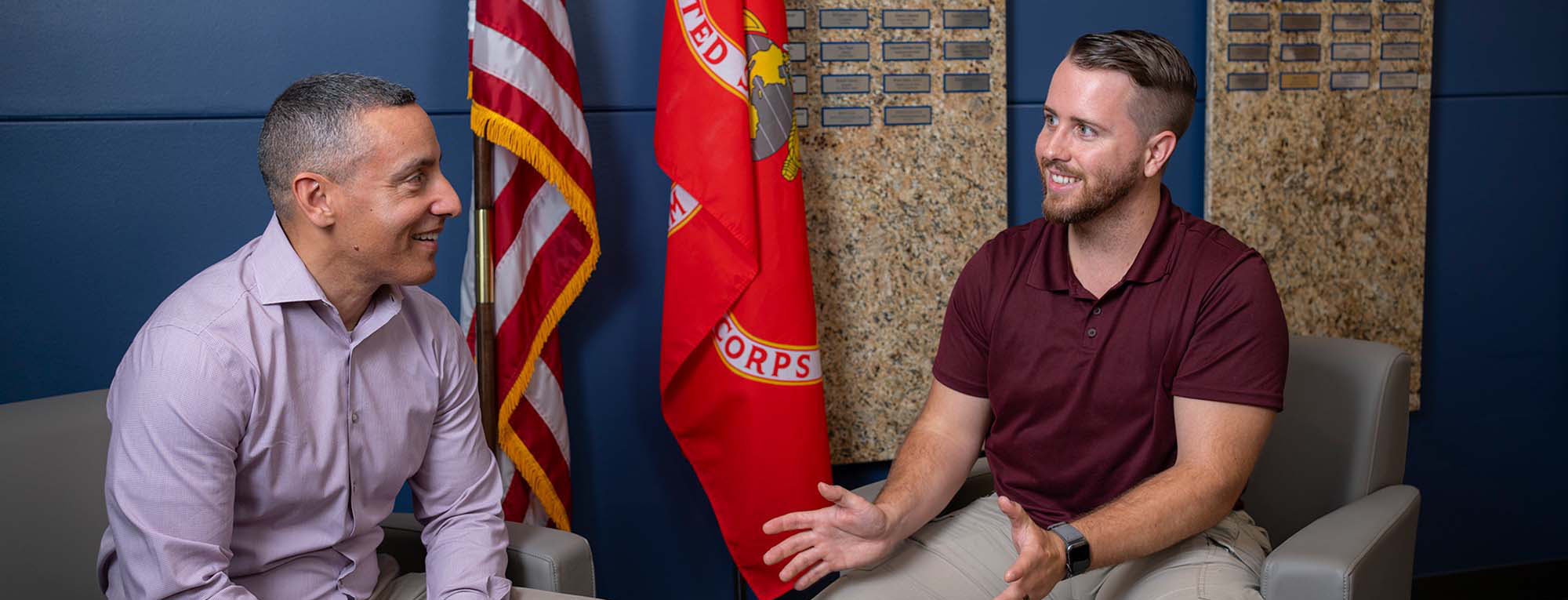 veteran speaking with support guy