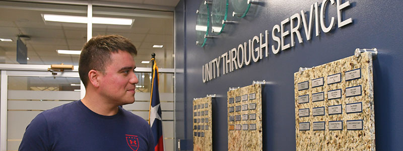 Army veteran and San Jacinto College student Robert Charles